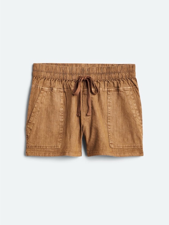 Kut from the Kloth Pants - Christina Smocked Band Linen Short by Kut From The Kloth